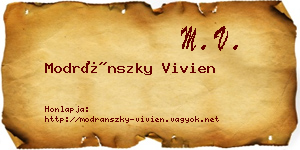 Modránszky Vivien névjegykártya