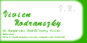 vivien modranszky business card